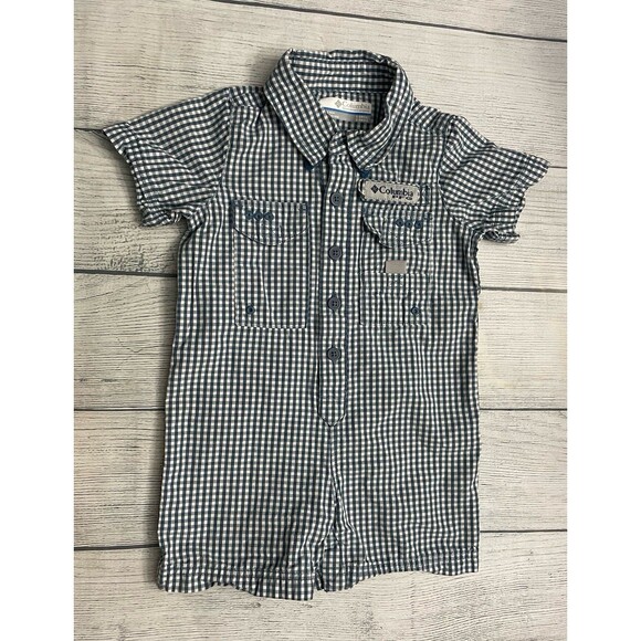 Columbia PFG Baby Boy Bonehead Fishing Romper Outfit, Size 3-6 months - Picture 1 of 4